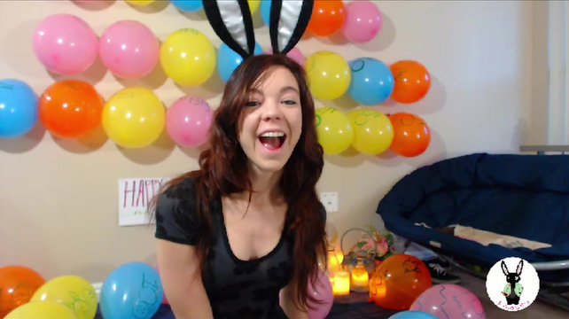 Bunnie Huges Balloon Pop Plastic Dick Have Sex Foot Fetish Party